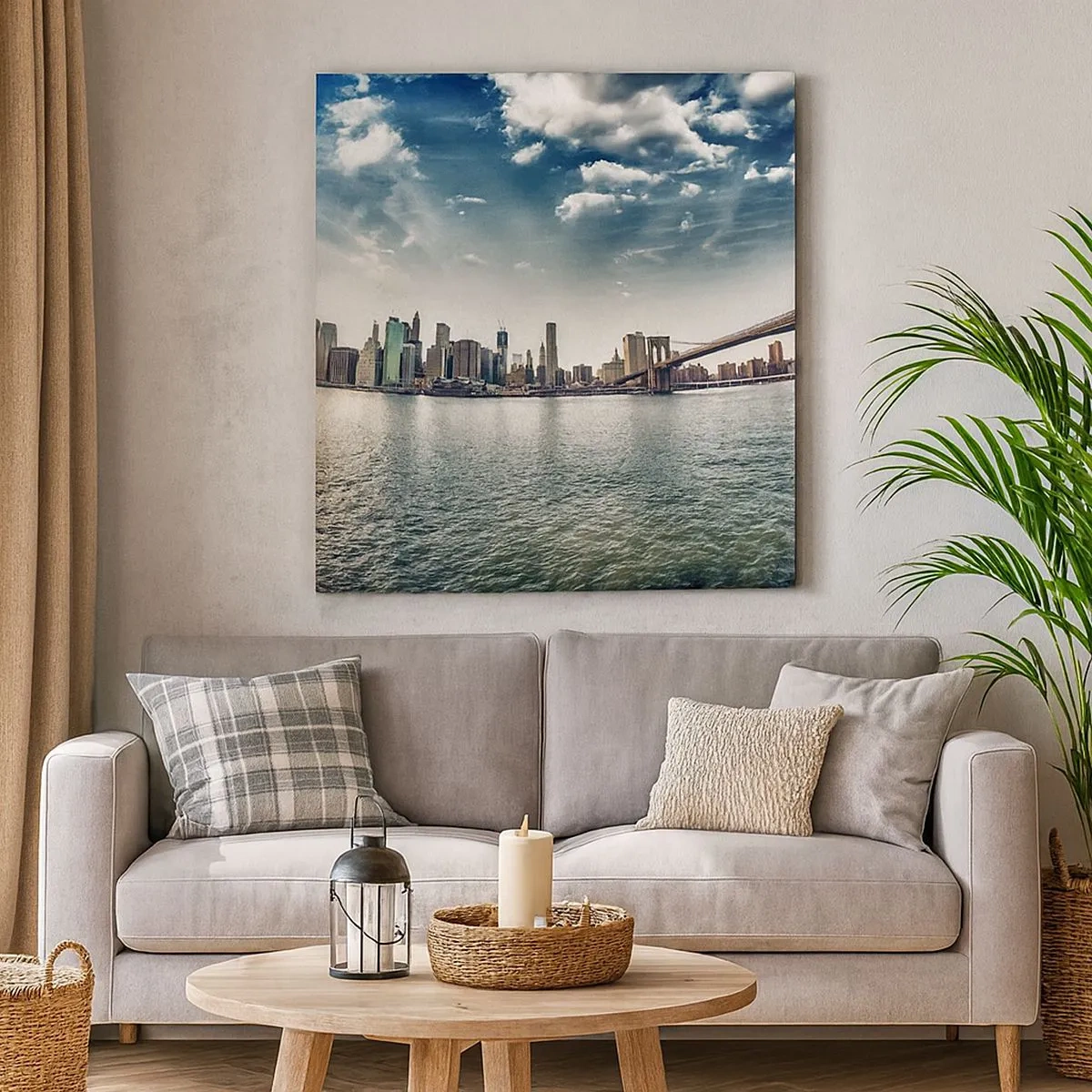 Schilderen op canvas - Het glazen eiland - 30x30 cm