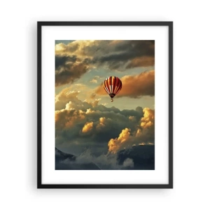 Poster in een zwarte lijst - Ik vlieg omdat ik dat wil - 40x50 cm