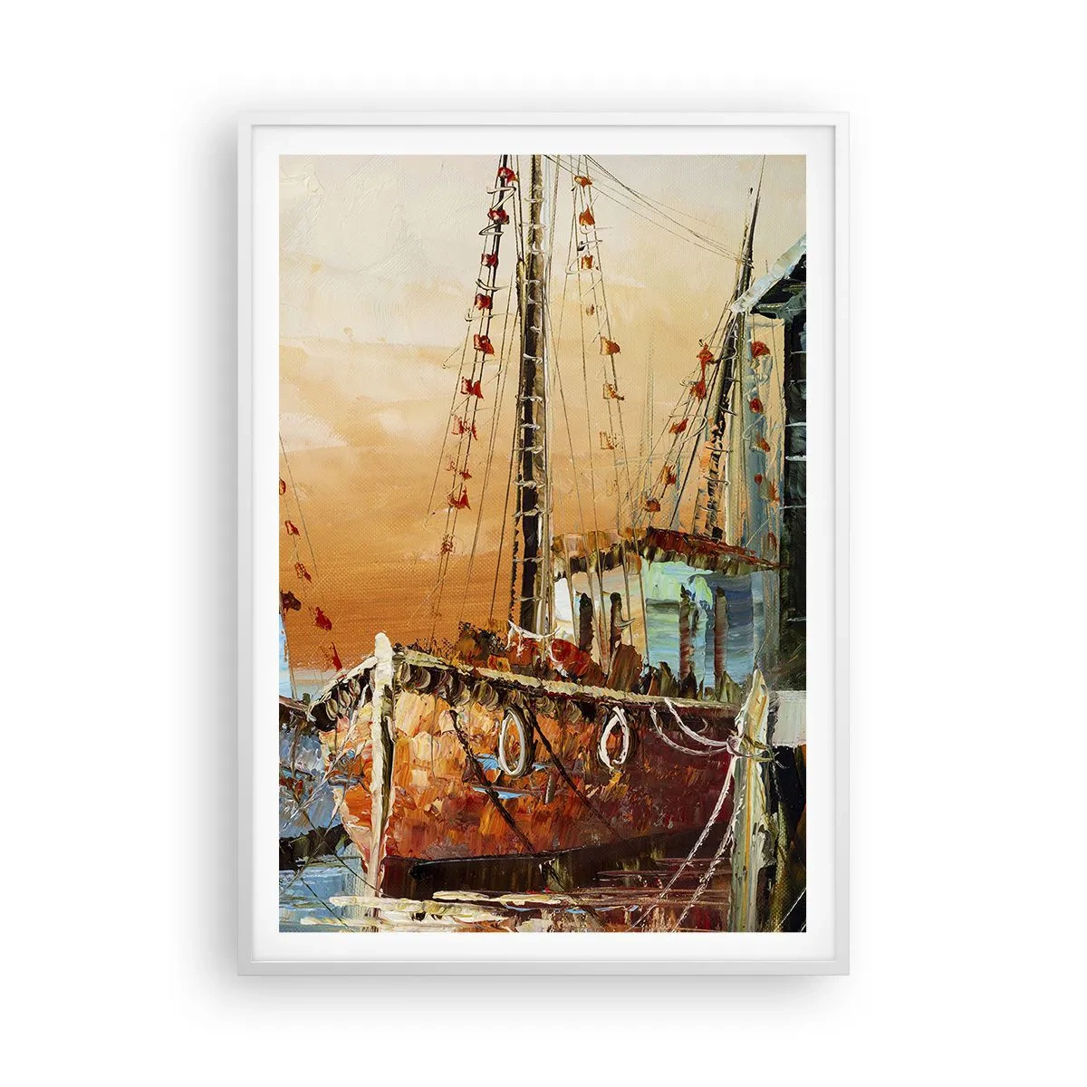 Poster in een witte lijst - Een vreedzame terugkeer - 70x100 cm
