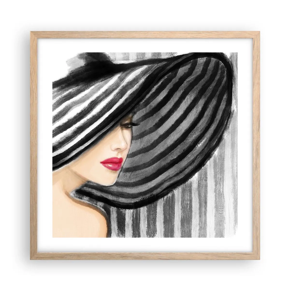 Een poster in een licht eiken lijst - Waar moet je zoeken? - 50x50 cm