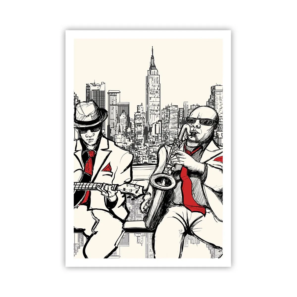 Poster - Improvisatie van New York - 70x100 cm