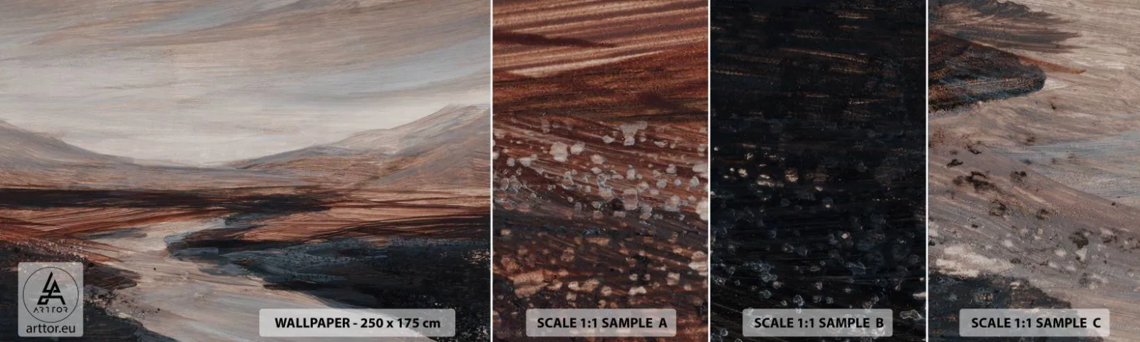 Fotobehang Staaltje Standard Eco - Een rustige vallei - Landschap, Landschap, Deel - 100x30 cm