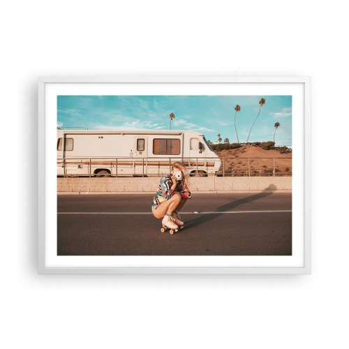 Poster in een witte lijst - Lach alsjeblieft! - 70x50 cm