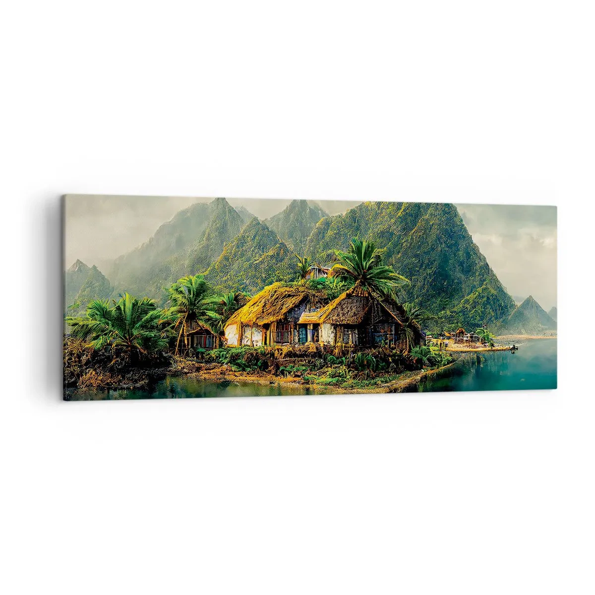 Schilderen op canvas - Tropisch paradijs - 140x50 cm