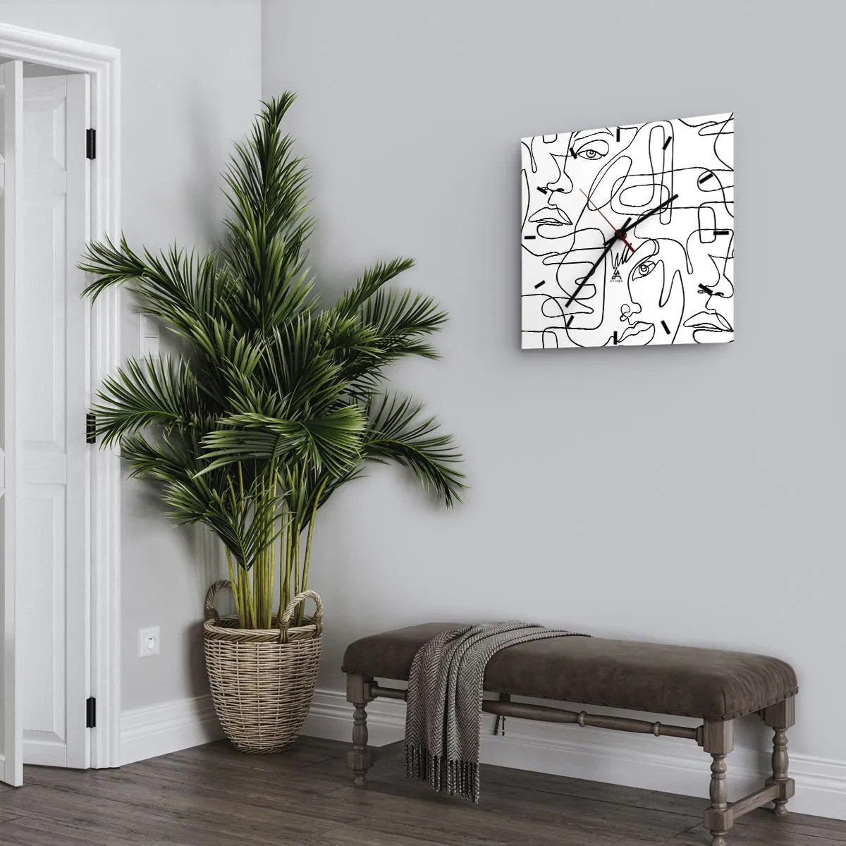 Wandklok - Klok - In verwarde emoties - 40x40 cm