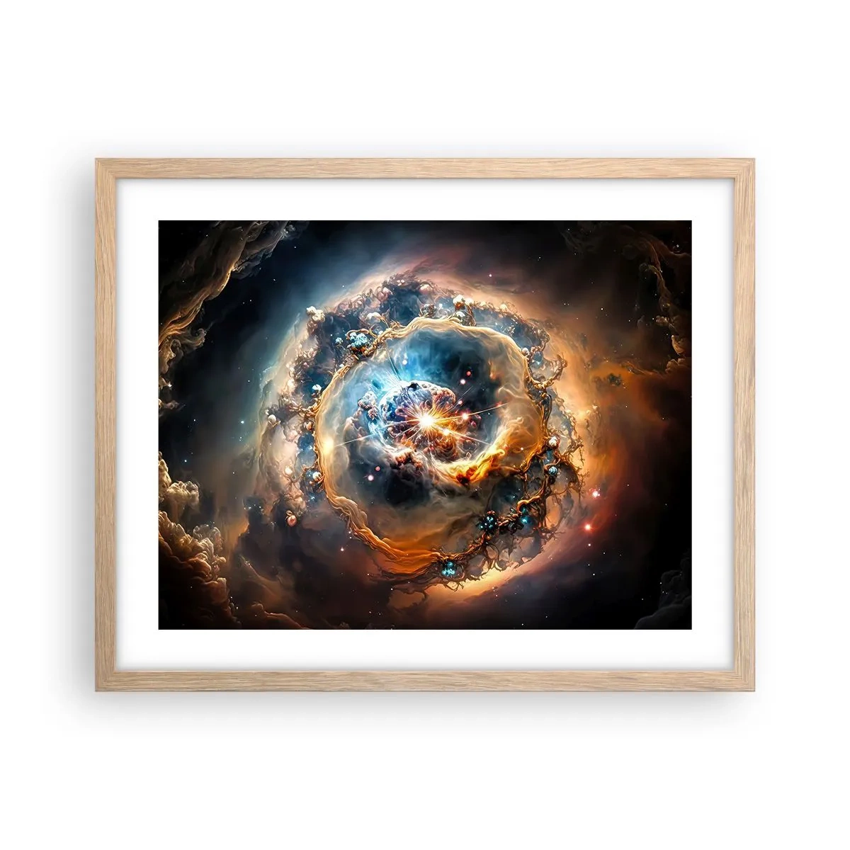 Een poster in een licht eiken lijst - Begin - 50x40 cm