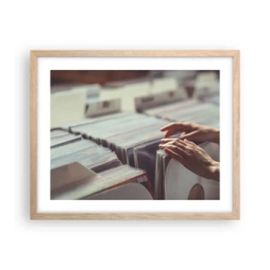 Een poster in een licht eiken lijst - Op zoek naar emoties - 50x40 cm