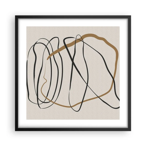 Poster in een zwarte lijst - Compositie – loopdans - 50x50 cm