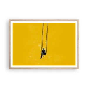 Een poster in een licht eiken lijst - Dag als iedere dag - 100x70 cm