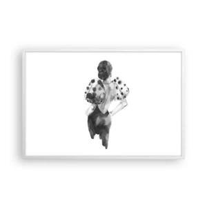 Poster in een witte lijst - Ze kwam langs - 91x61 cm