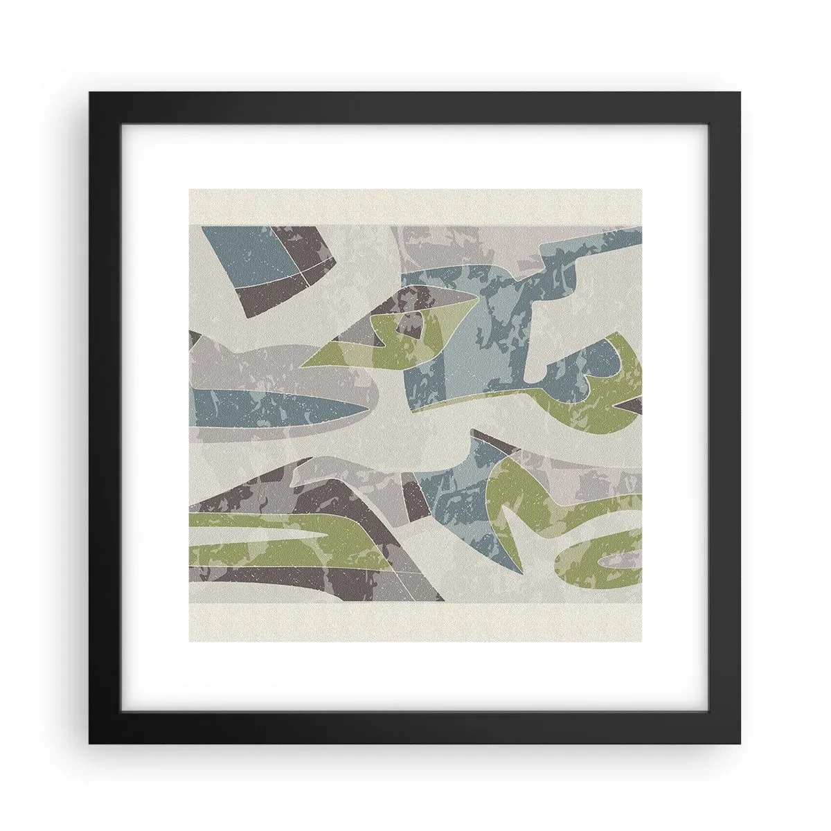 Poster in een zwarte lijst - Compositie achter het glas - 30x30 cm