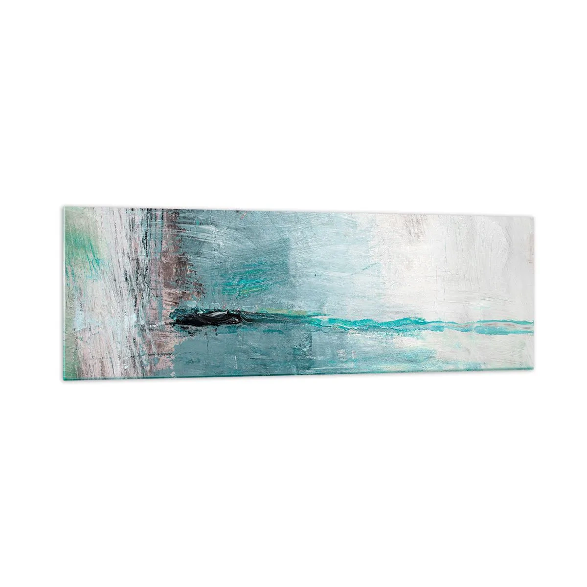 Schilderen op glas - Horizontaal in blauw - 160x50 cm