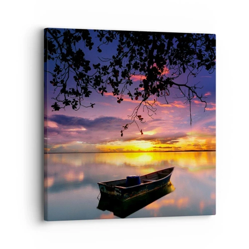 Schilderen op canvas - "Je lijkt midden in de lucht te hangen..." - 30x30 cm