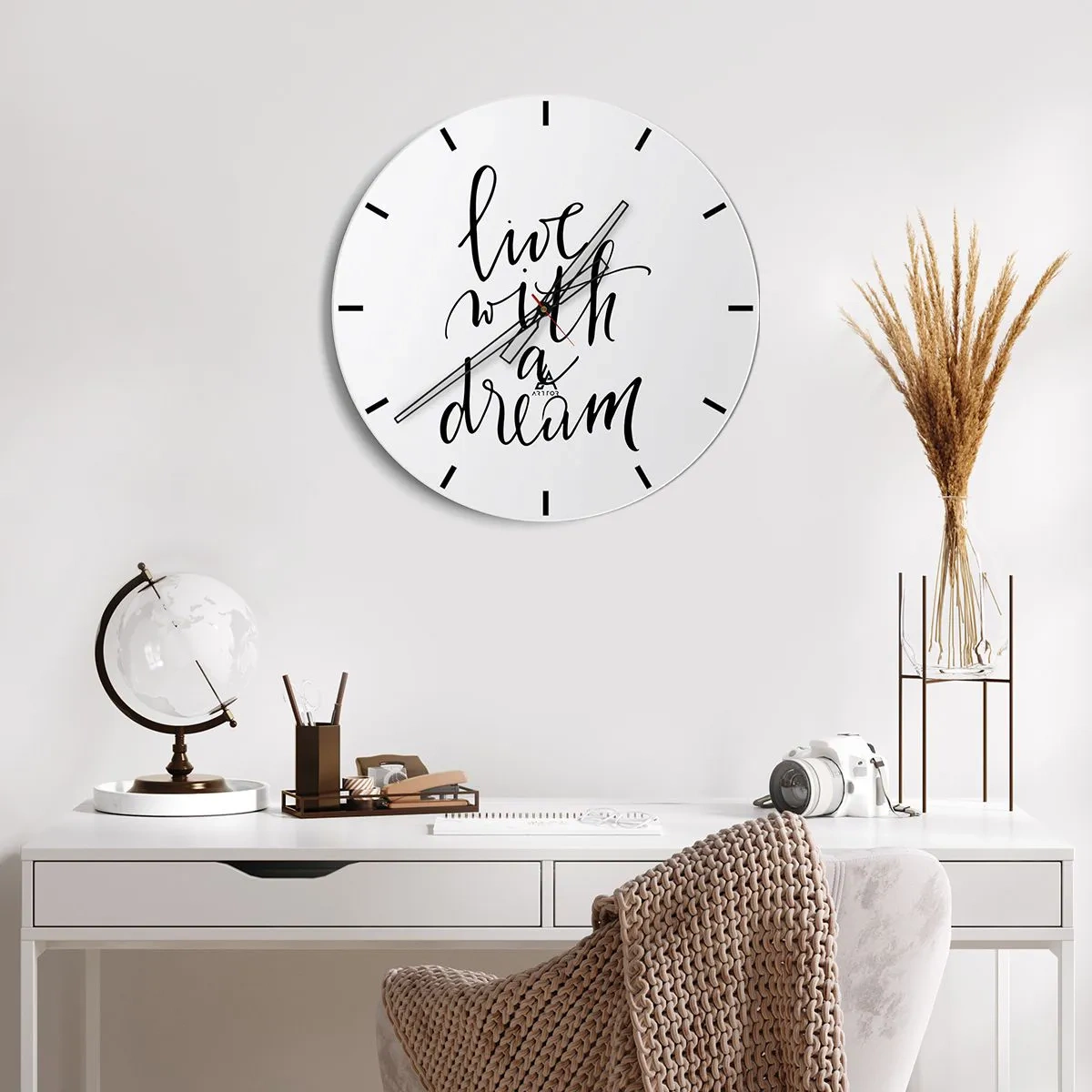 Wandklok - Klok - Natuurlijk - 40x40 cm