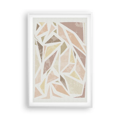 Poster in een witte lijst - Gebrandschilderd glas compositie - 61x91 cm