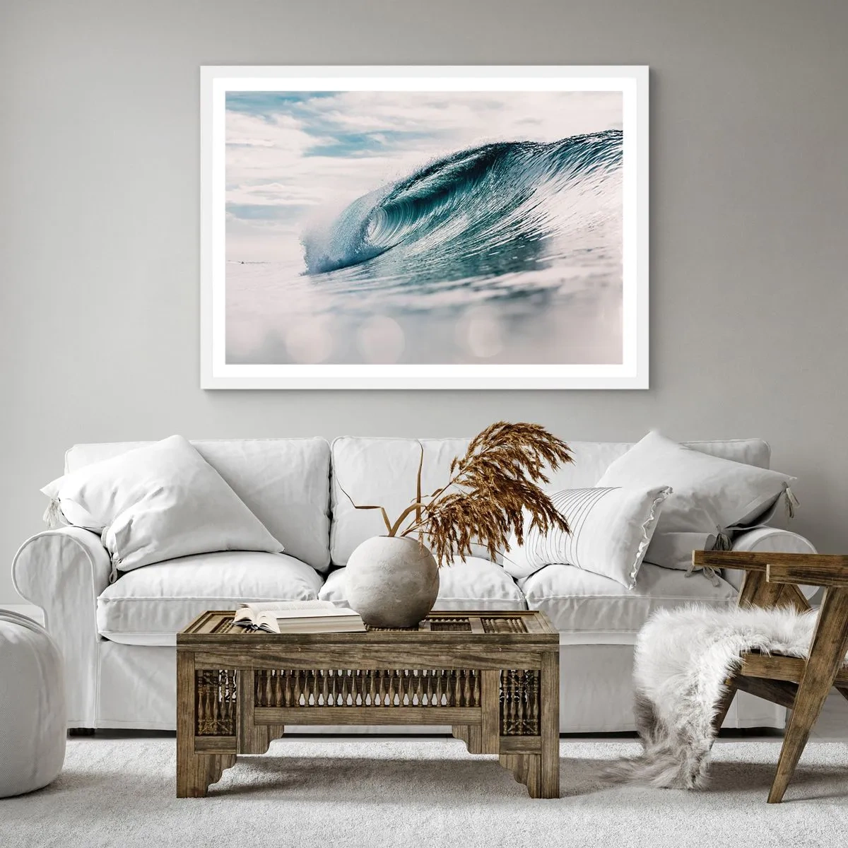 Poster in een witte lijst - Waterpiek - 50x50 cm