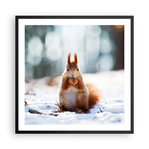 Poster in een zwarte lijst - Waar kijk je naar? - 60x60 cm
