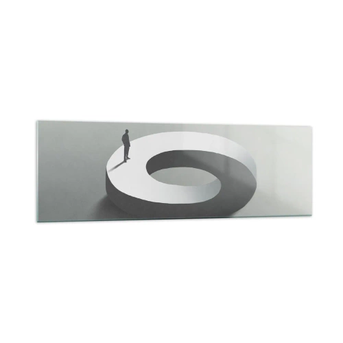 Schilderen op glas - En wees hier slim - 160x50 cm