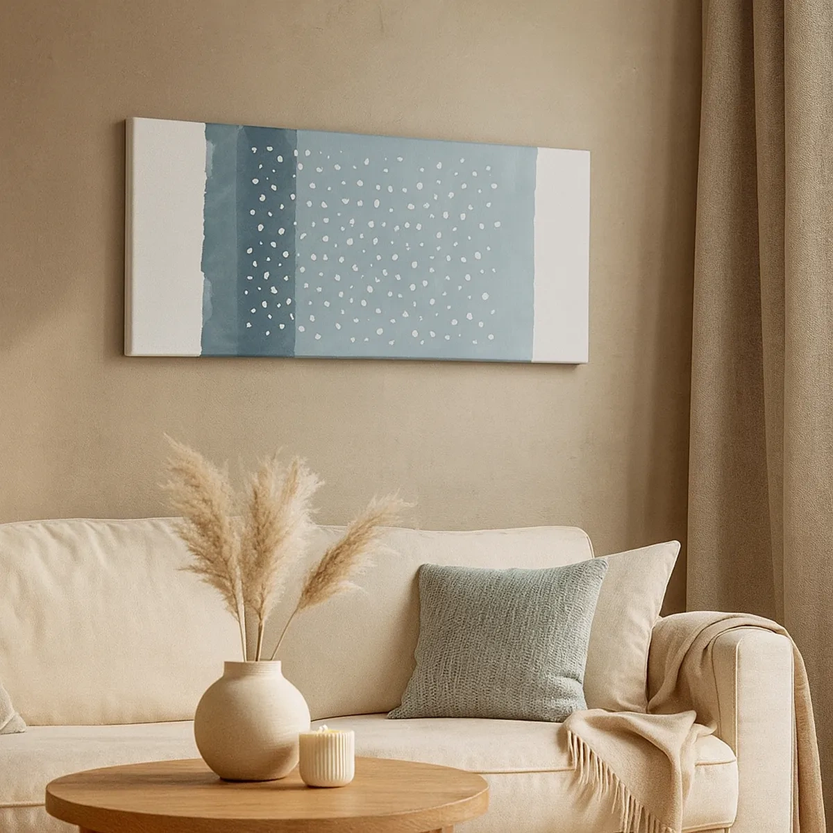 Schilderen op canvas - Gegroeid op blauw - 30x30 cm