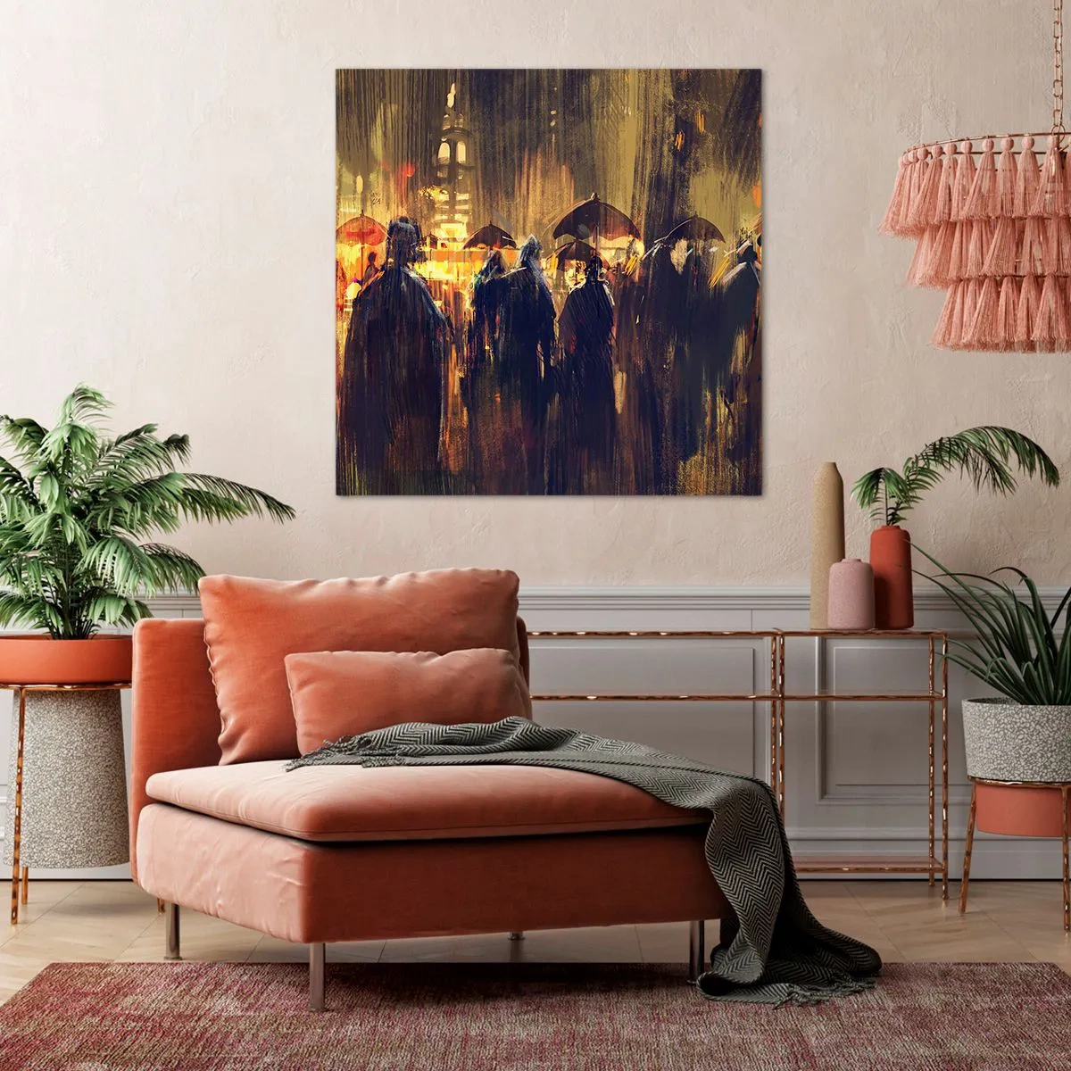 Schilderen op canvas - Volgelingen van de regen - 40x40 cm