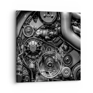 Schilderen op canvas - De poëzie van mechanica - 30x30 cm