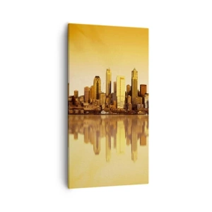 Schilderen op canvas - De stilte van de metropool - 55x100 cm