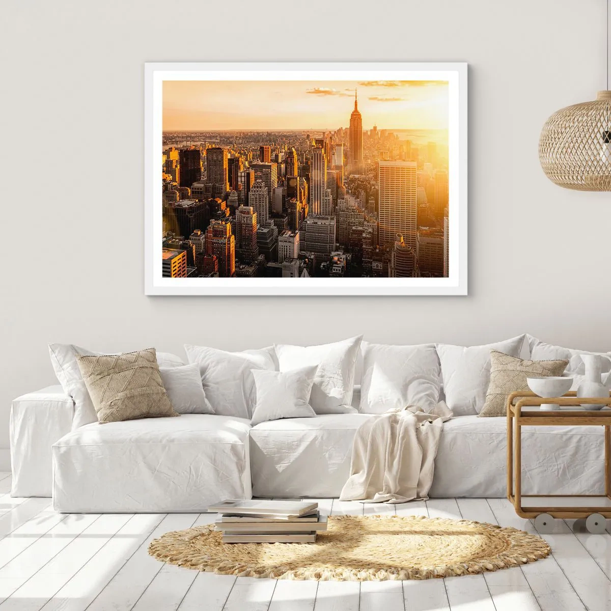 Poster in een witte lijst - Groeien in de zon - 91x61 cm