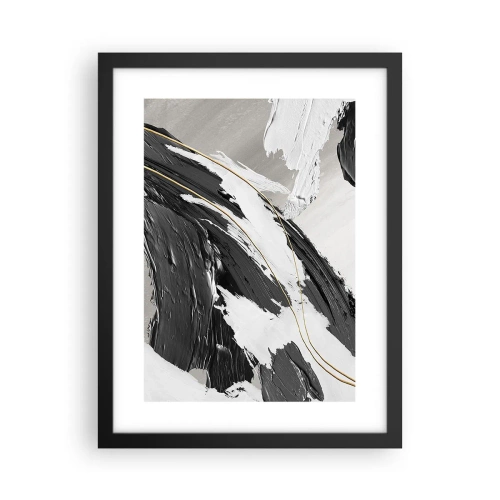 Poster in een zwarte lijst - Abstractie op grote schaal - 30x40 cm