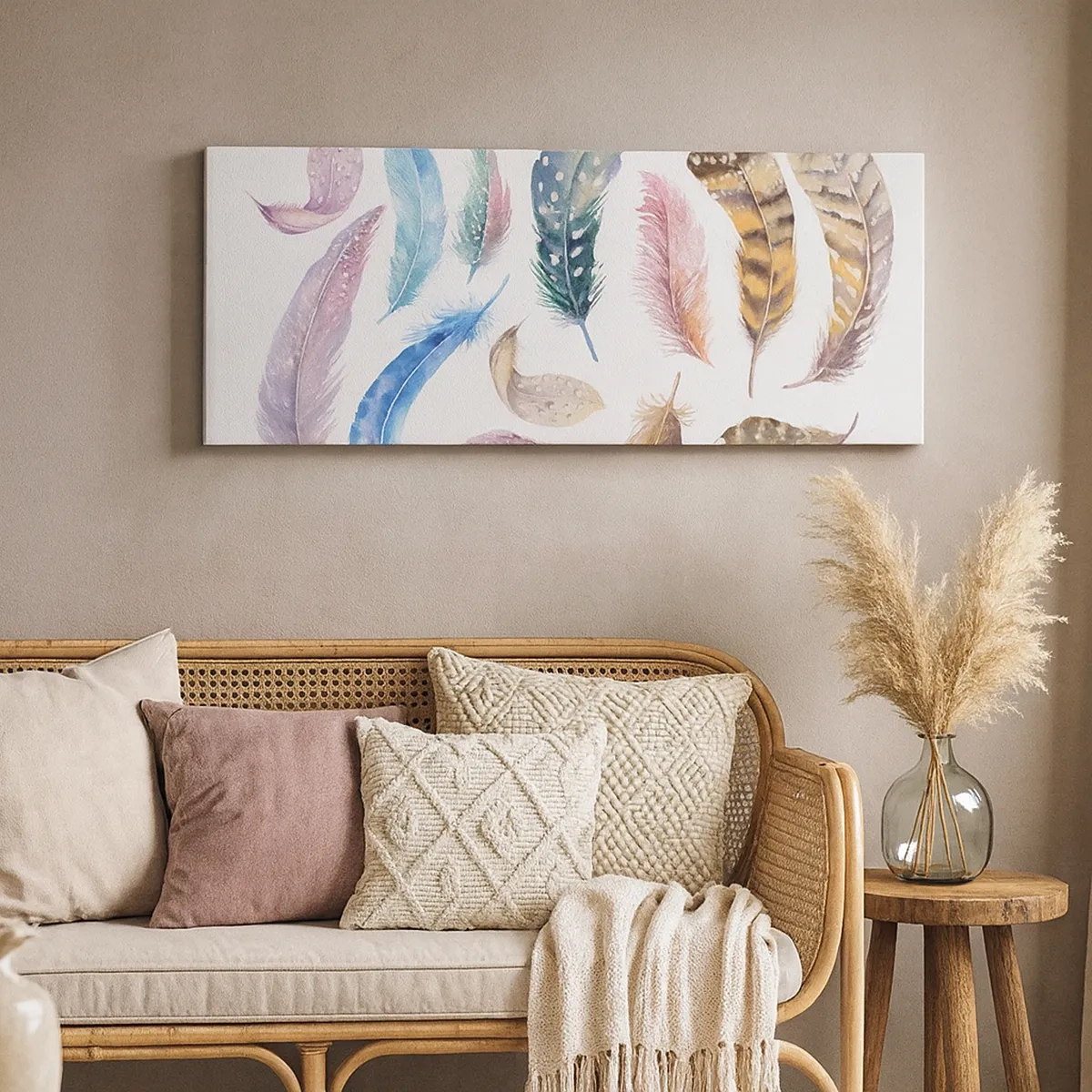 Schilderen op canvas - Licht, bont en veelkleurig - 30x30 cm