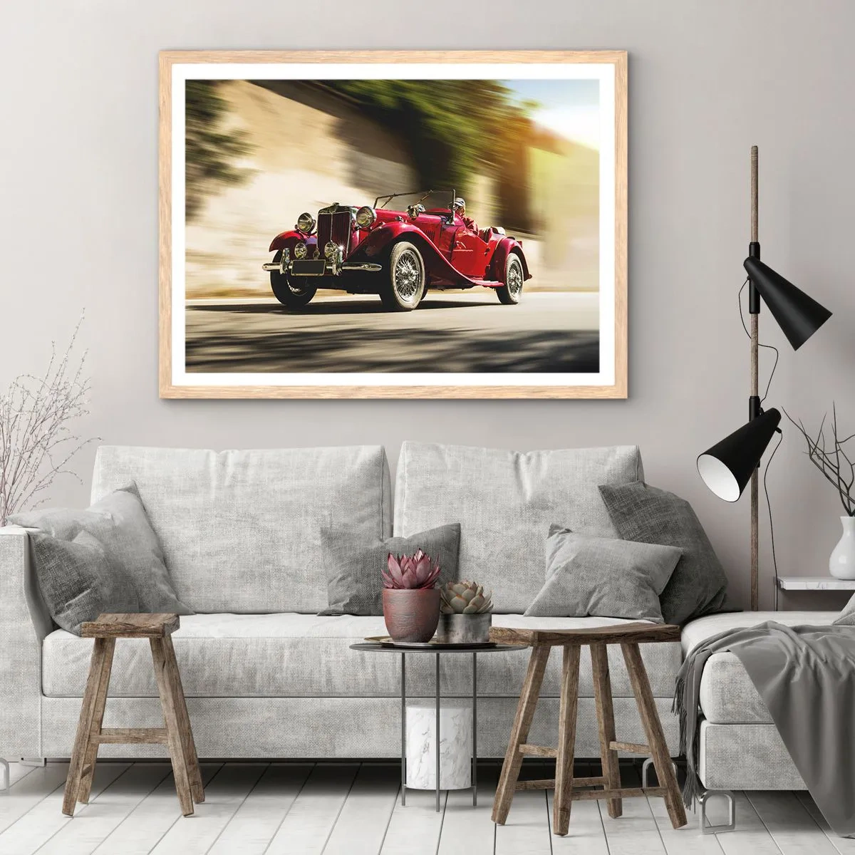 Een poster in een licht eiken lijst - Mooier dan Nike van Samothrace - 50x40 cm