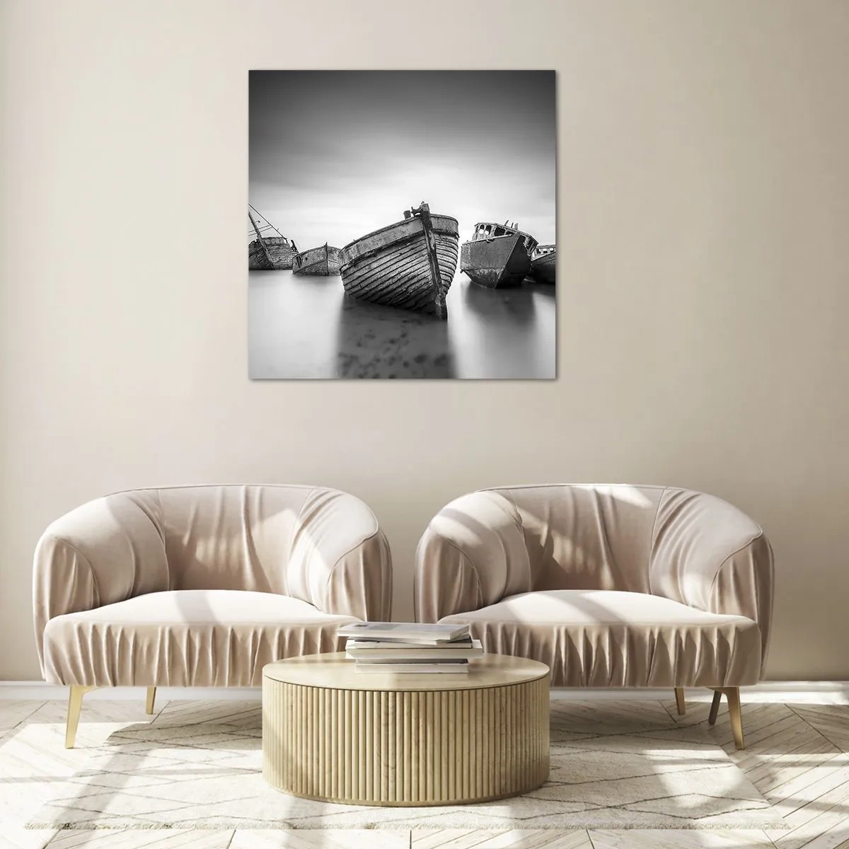 Schilderen op glas - Alleen herinneringen ... - 30x30 cm