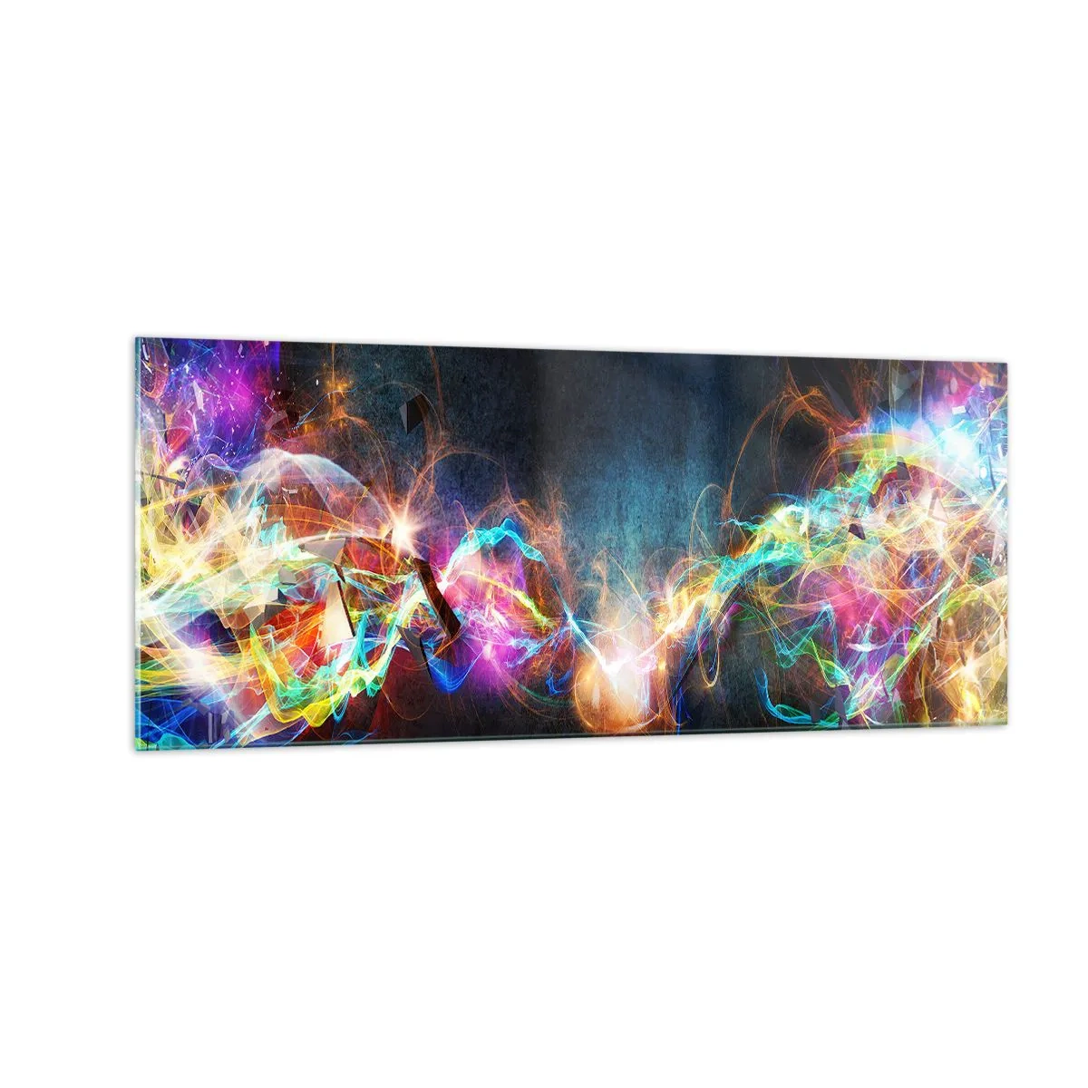 Schilderen op glas - Met vreugde tegen het donker - 100x40 cm