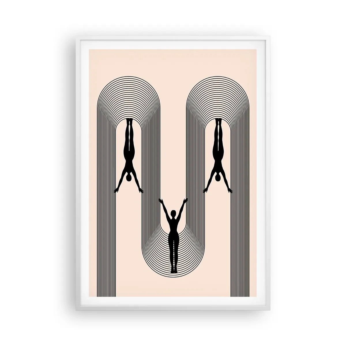 Poster in een witte lijst - Op zijn kop - 70x100 cm