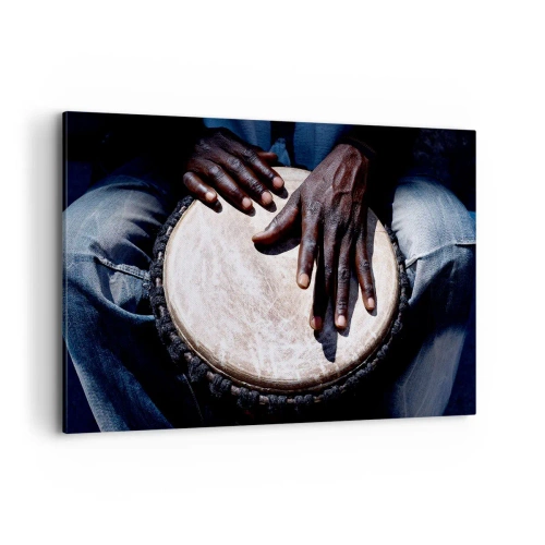 Schilderen op canvas - Leef in je eigen ritme - 120x80 cm