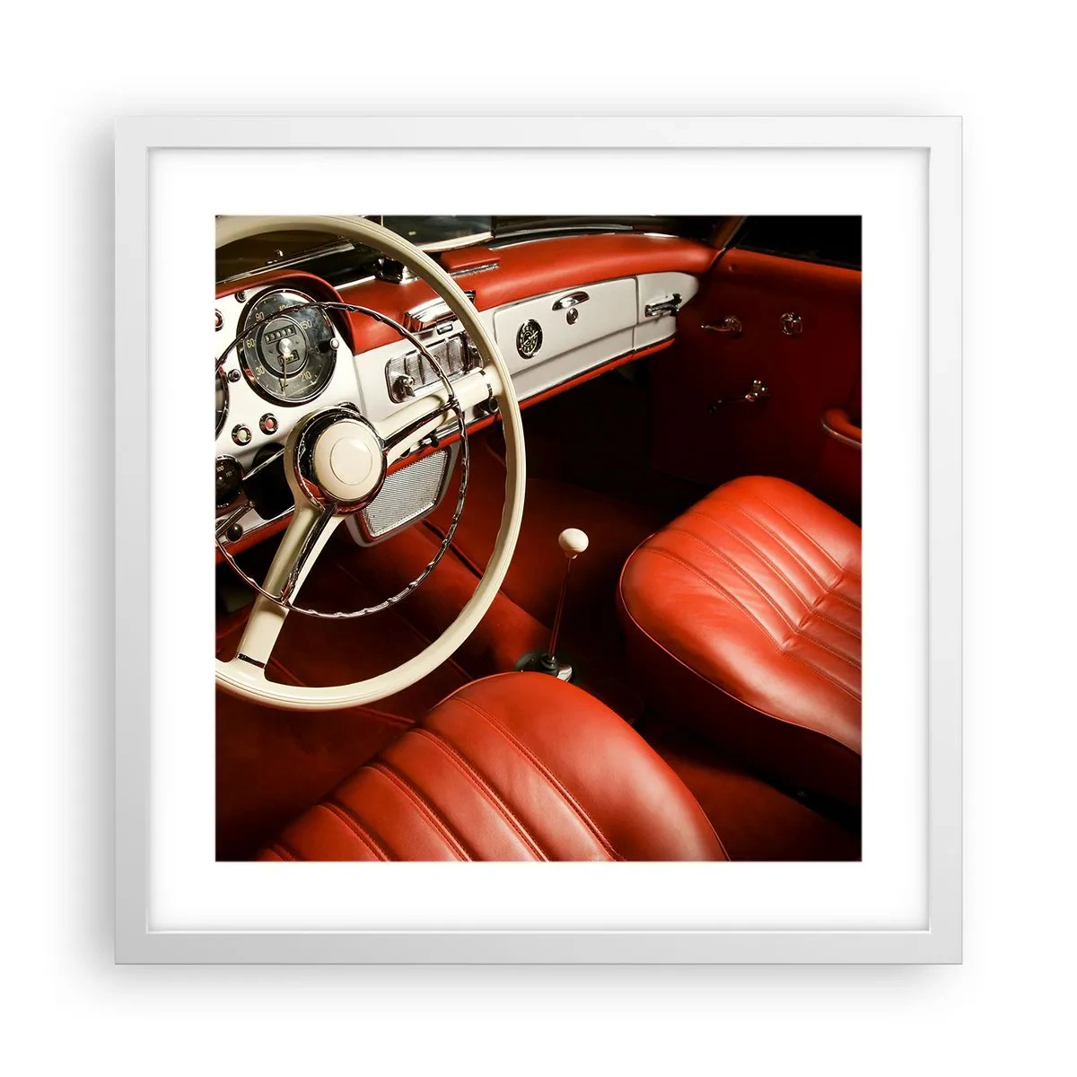 Poster in een witte lijst - Vintage luxe - 40x40 cm