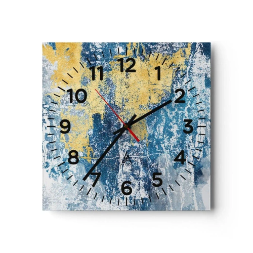 Wandklok - Klok - Abstractie vol met weer - 30x30 cm