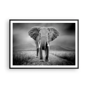 Poster in een zwarte lijst - De gastheer heet je welkom - 100x70 cm