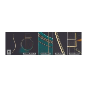 Fotobehang Monster Premium Sand - Nog even voordat het klinkt - Gitaar, Muziek, Snaren - 100x30 cm