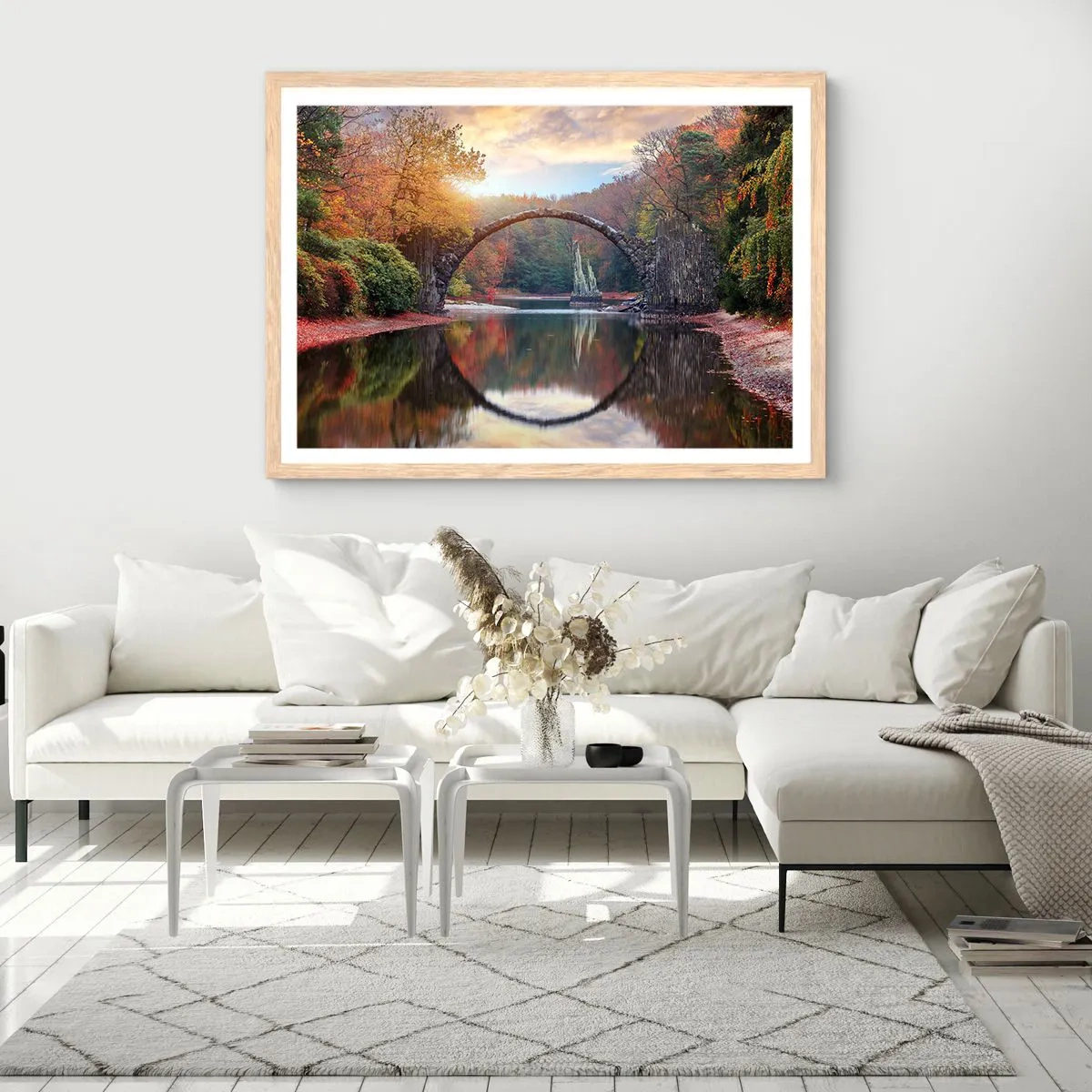 Een poster in een licht eiken lijst - Aan de andere kant van de spiegel - 70x50 cm