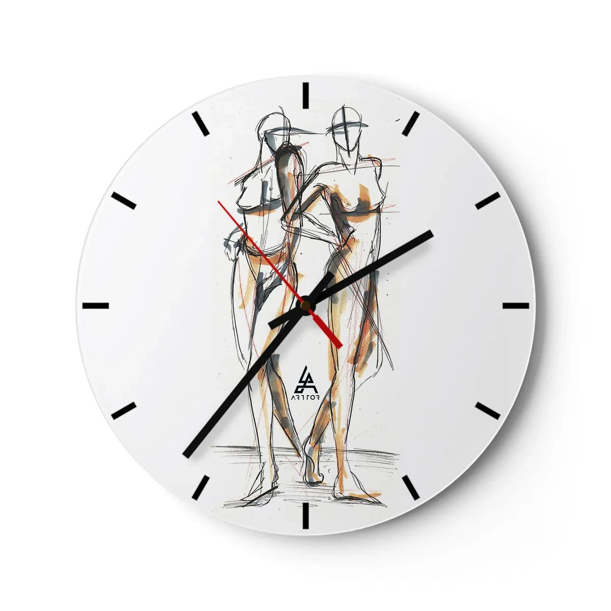 Wandklok - Klok - Een studie van genade - 40x40 cm