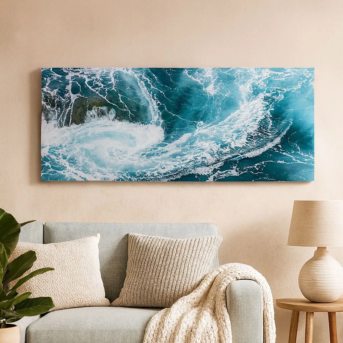 Schilderen op canvas - De poort naar het binnenste van de aarde - 100x40 cm