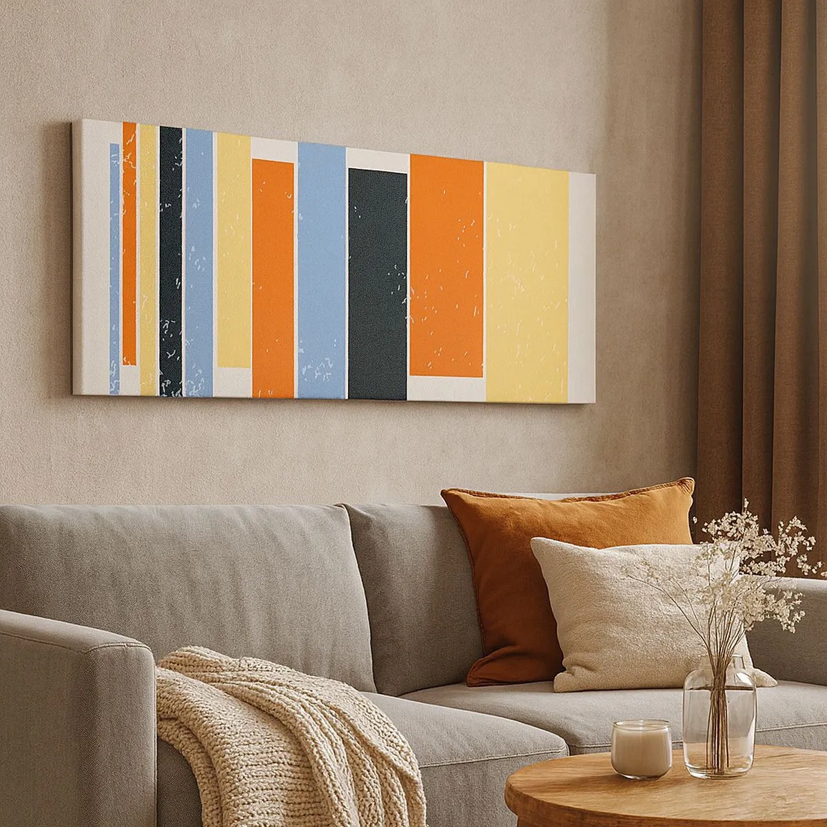 Schilderen op canvas - Muzieknotatie - 100x40 cm