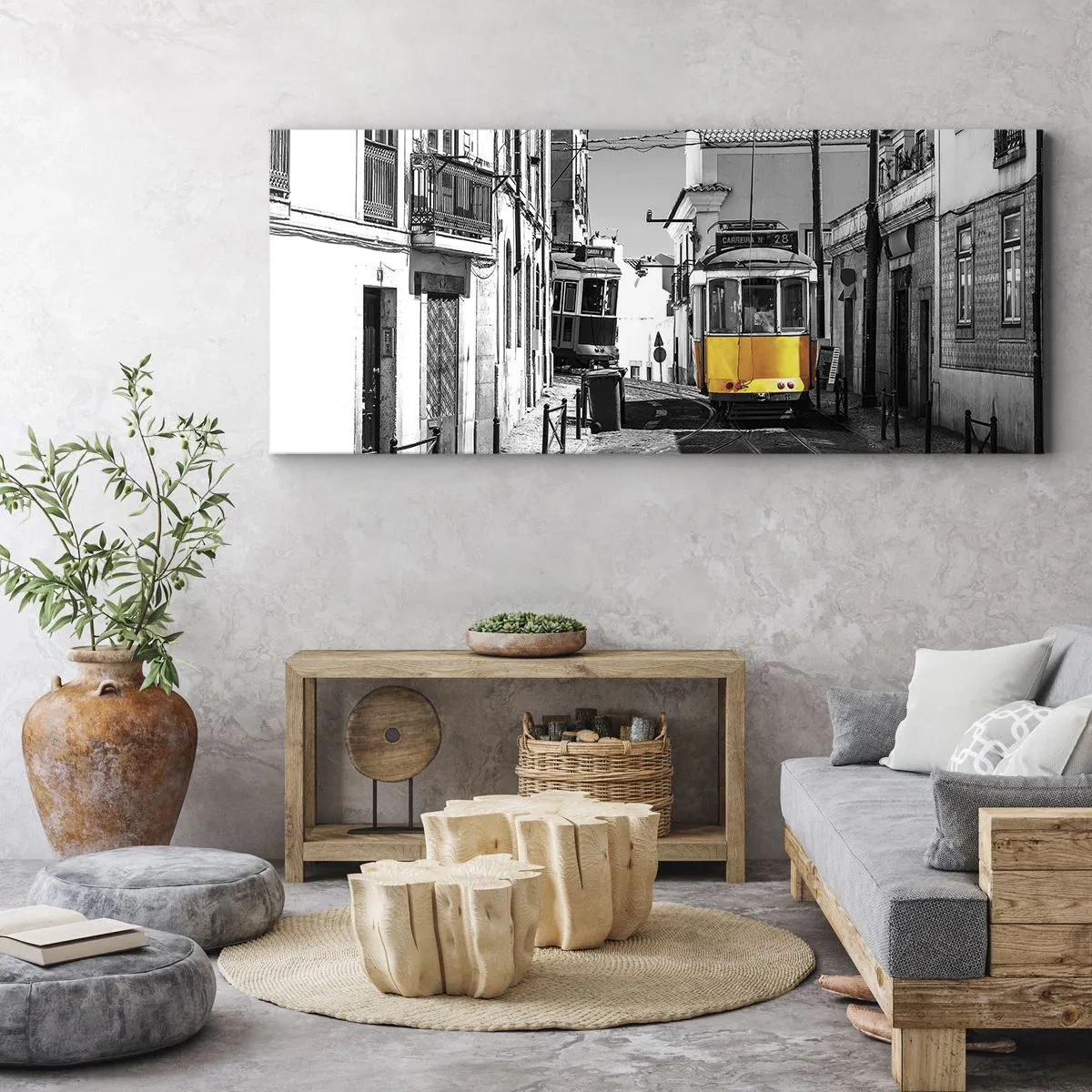 Schilderen op canvas - De geest van Lissabon - 160x50 cm