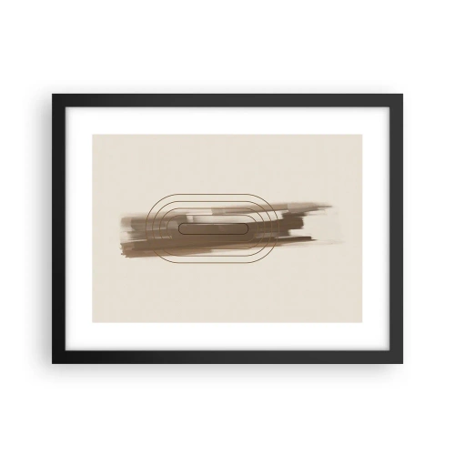 Poster in een zwarte lijst - Een briesje grijs - 40x30 cm