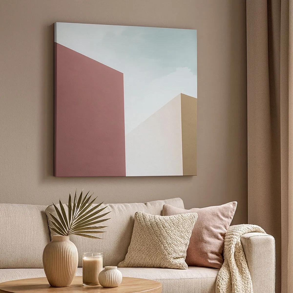 Schilderen op canvas - De geometrie van een zonnige zomer - 30x30 cm