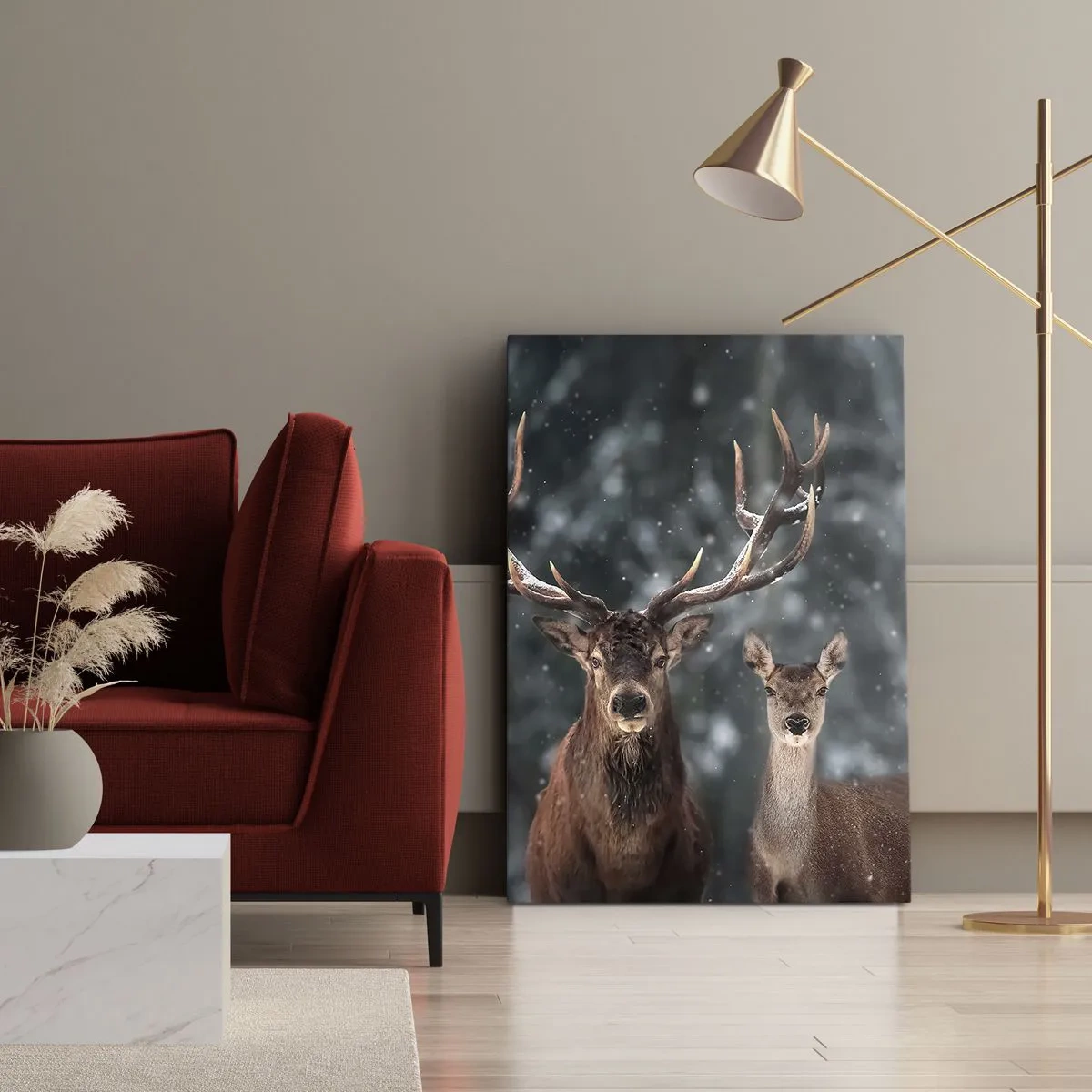 Schilderen op canvas - Heer van het bos met zijn vrouw - 50x70 cm