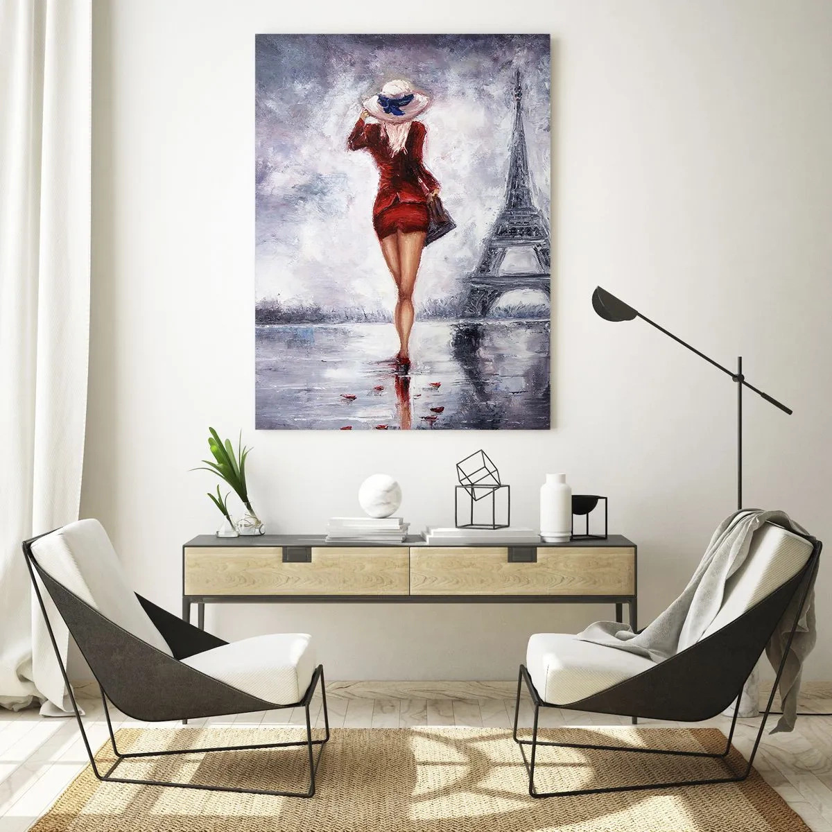 Schilderen op glas - Parijs symbolen - 50x70 cm
