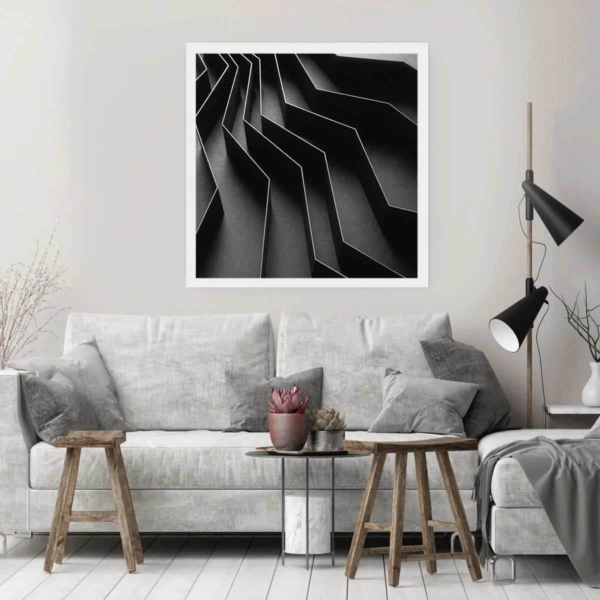 Poster - Ruimtelijke orde - 40x40 cm