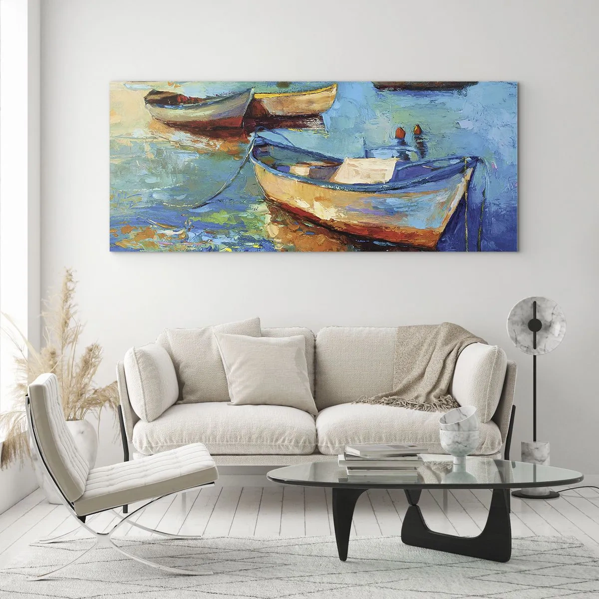 Schilderen op glas - In de zuidelijke baai - 100x40 cm
