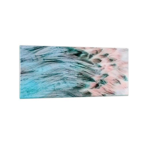 Schilderen op glas - Saffier roze dons - 120x50 cm